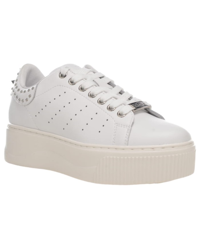 Sneaker Cult Donna Perry 4236 Low W Borchie Leather White