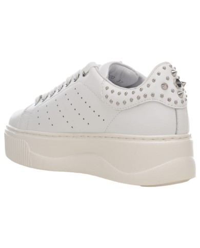 Sneaker Cult Donna Perry 4236 Low W Borchie Leather White