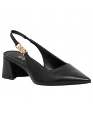 Decolleté Donna Guess Zabela 3 Tacco Quadrato 6 Cm Leather Black