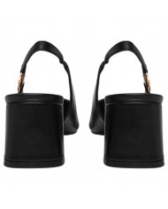 Decolleté Donna Guess Zabela 3 Tacco Quadrato 6 Cm Leather Black