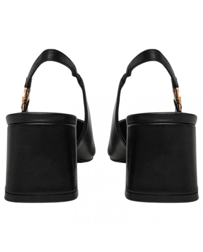 Decolleté Donna Guess Zabela 3 Tacco Quadrato 6 Cm Leather Black