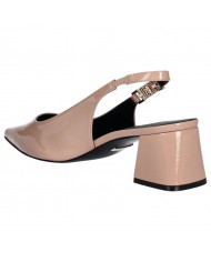 Decolleté Donna Guess Zabela Tacco Quadrato 6 Cm Leather Nude