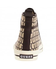 Sneaker Alta Donna Guess Colyn G Logo All Over Taupe Brown