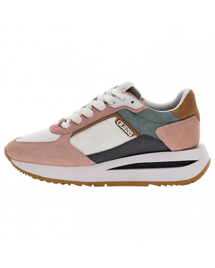 Sneaker Donna Guess Energy 2 Suede Mesh White Multicolor