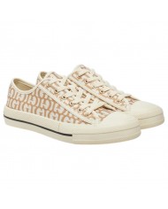Sneaker Donna Guess Carey G Logo All Over Sneaker Bassa Taupe Gold