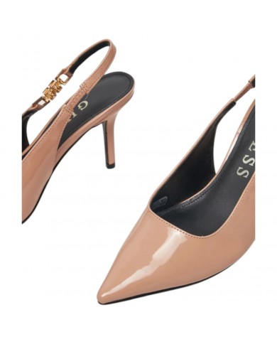 Decolleté Donna Guess Nassha Sling Back Chanel Leather Nude