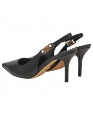 Decolleté Donna Guess Nassha Sling Back Chanel Leather Black