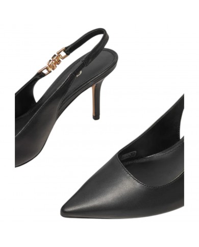 Decolleté Donna Guess Nassha Sling Back Chanel Leather Black