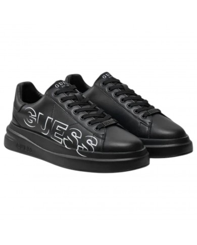 Sneaker Uomo Guess Elba Guess Logo Leather Black