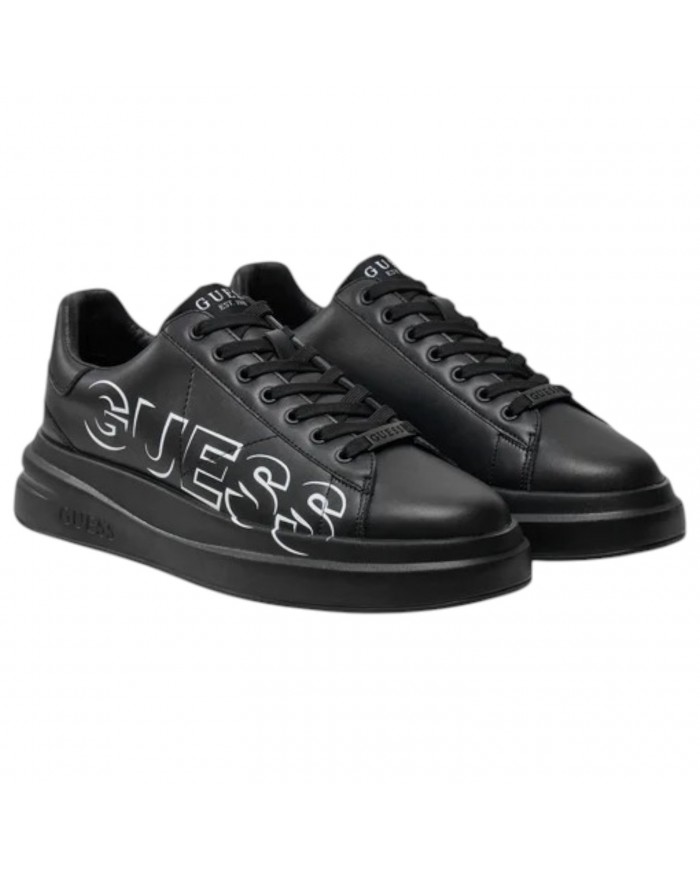 Sneaker Uomo Guess Elba Guess Logo Leather Black