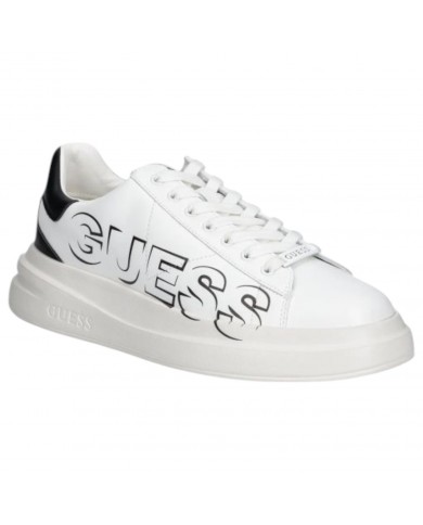 Sneaker Uomo Guess Elba Guess Logo Leather White Black