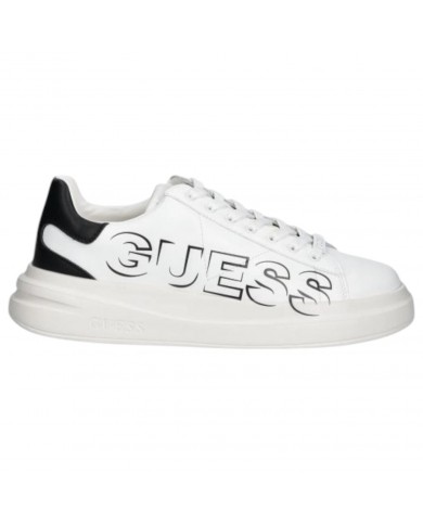 Sneaker Uomo Guess Elba Guess Logo Leather White Black