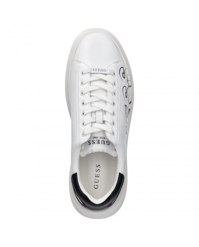 Sneaker Uomo Guess Elba Guess Logo Leather White Black