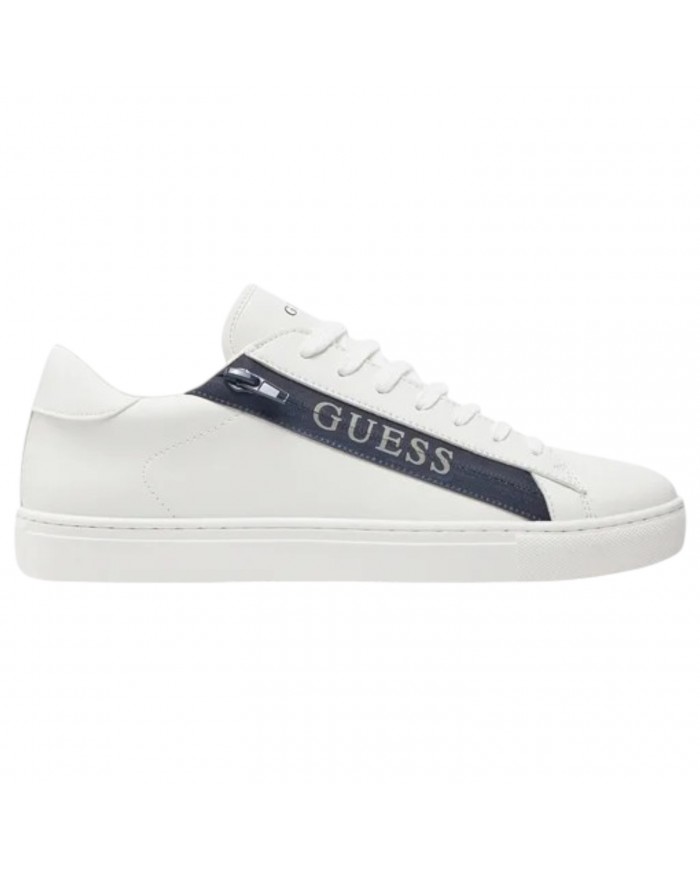 Sneaker Uomo Guess Todi Guess Logo Leather White Blue