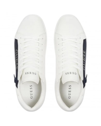 Sneaker Uomo Guess Todi Guess Logo Leather White Blue