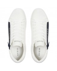 Sneaker Uomo Guess Todi Guess Logo Leather White Blue