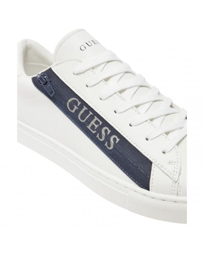Sneaker Uomo Guess Todi Guess Logo Leather White Blue