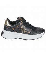 Sneaker Donna Guess Runner Luckei 4G Logo Leather Black