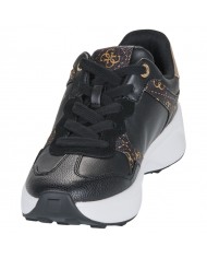 Sneaker Donna Guess Runner Luckei 4G Logo Leather Black