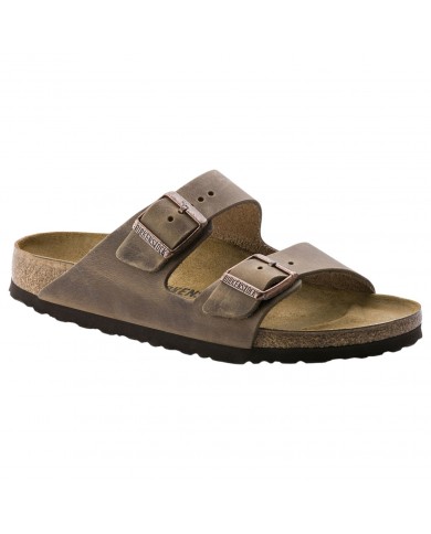 Sandalo Uomo Birkenstock Unisex Arizona BS In pelle Oleata Tabacco Brown