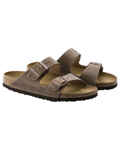 Sandalo Uomo Birkenstock Unisex Arizona BS In pelle Oleata Tabacco Brown