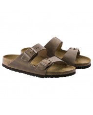 Sandalo Uomo Birkenstock Unisex Arizona BS In pelle Oleata Tabacco Brown