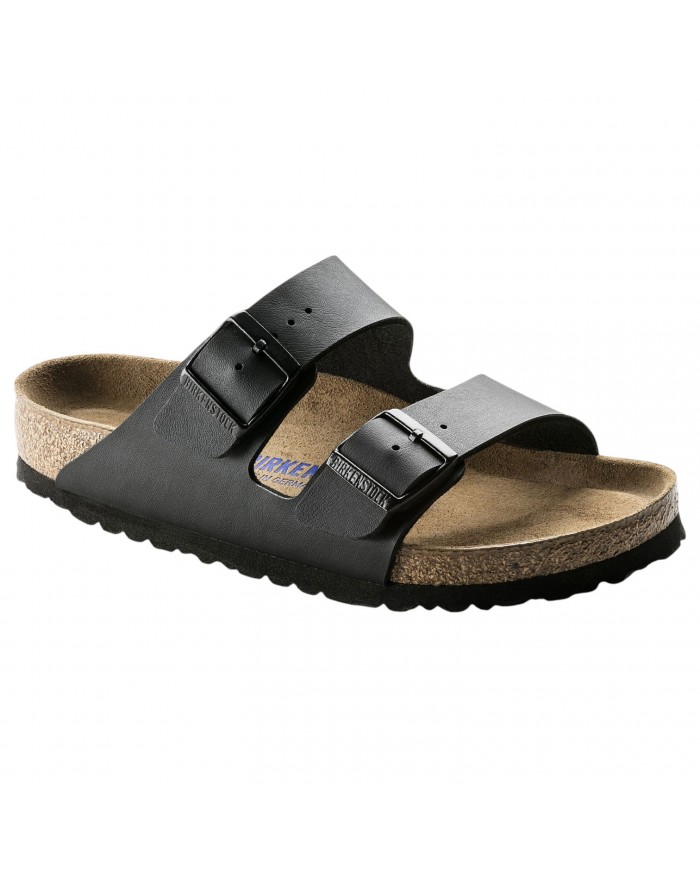 Sandalo Donna Birkenstock Unisex Arizona BS Softbed Leather Black