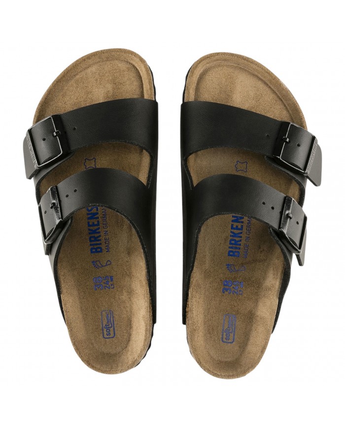 Sandalo Donna Birkenstock Unisex Arizona BS Softbed Leather Black
