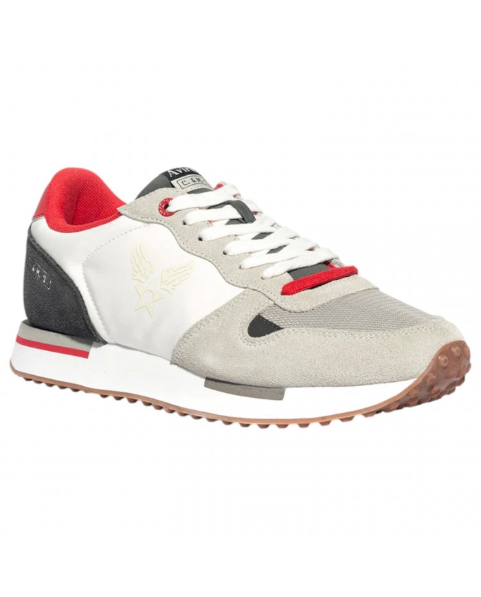 Sneaker Uomo Avirex Isaac White Shark Mesh Suede White