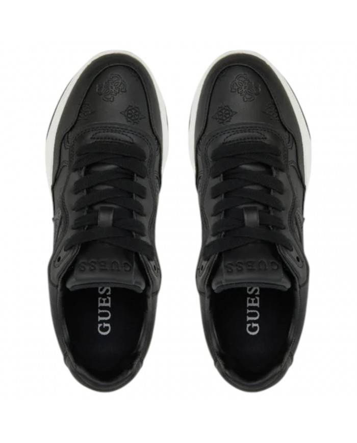 Sneaker Donna Guess Runner Hapyy Guess Peony Logo Leather Black