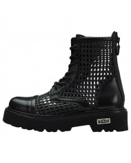 Stivaletto Donna Cult Slash 4218 Mid W Pelle Intrecciata Leather Black