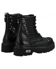 Stivaletto Donna Cult Slash 4218 Mid W Pelle Intrecciata Leather Black