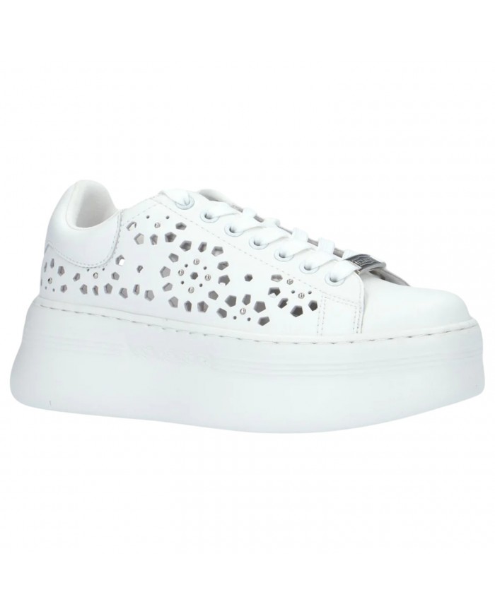 Sneakers Donna Cult Pearl 4425 Low W Perforated Floral Leather White