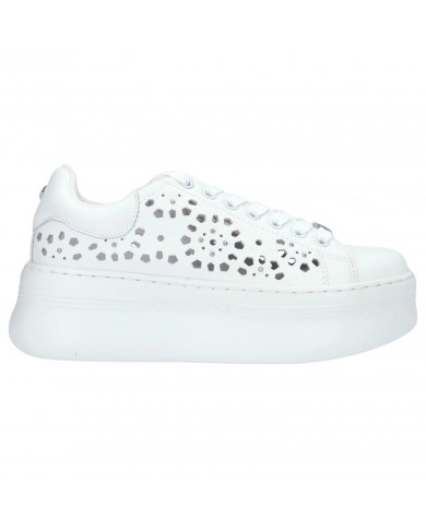 Sneakers Donna Cult Pearl 4425 Low W Perforated Floral Leather White