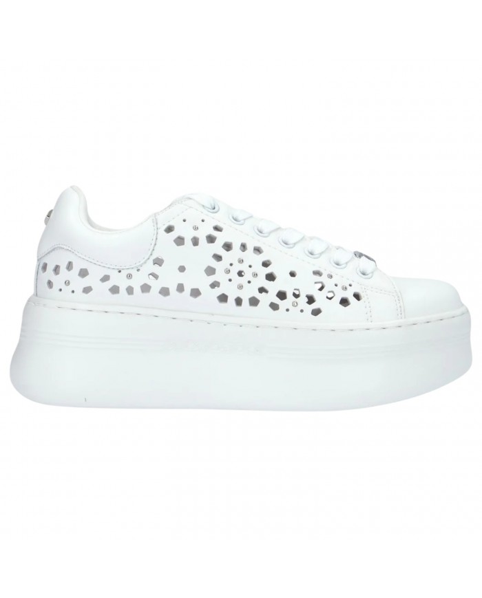 Sneakers Donna Cult Pearl 4425 Low W Perforated Floral Leather White