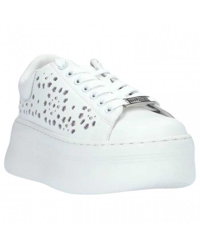 Sneakers Donna Cult Pearl 4425 Low W Perforated Floral Leather White