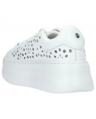 Sneakers Donna Cult Pearl 4425 Low W Perforated Floral Leather White