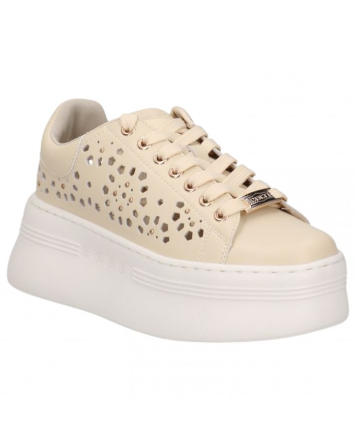 Sneakers Donna Cult Pearl 4425 Low W Perforated Floral Leather Beige