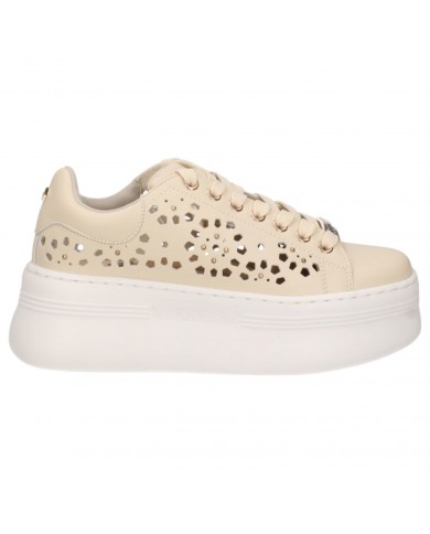Sneakers Donna Cult Pearl 4425 Low W Perforated Floral Leather Beige