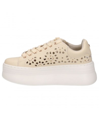 Sneakers Donna Cult Pearl 4425 Low W Perforated Floral Leather Beige