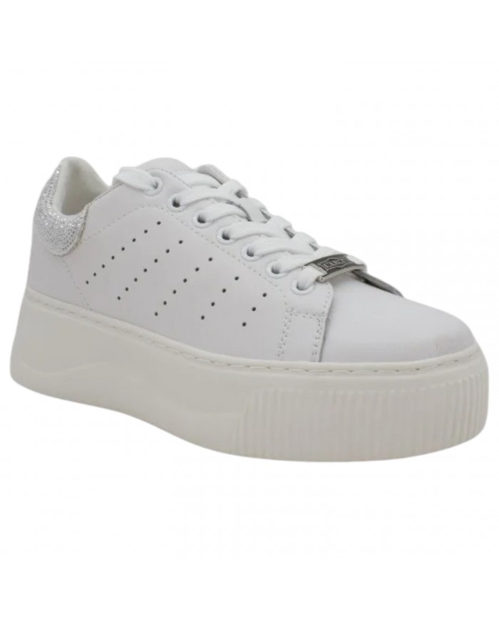 Sneaker Cult Donna Perry 3162 Low W Strass Leather White Ice