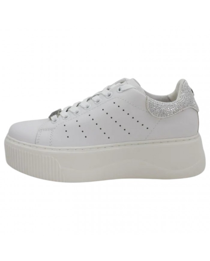 Sneaker Cult Donna Perry 3162 Low W Strass Leather White Ice