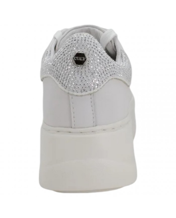 Sneaker Cult Donna Perry 3162 Low W Strass Leather White Ice