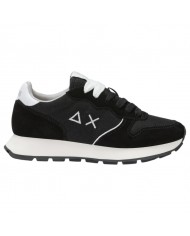 Sneakers Donna Sun 68 Ally Glitter Textile Logo Δ X Suede Nylon Bianco