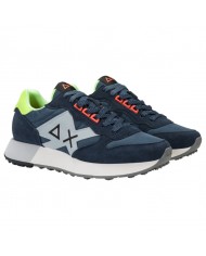Sneaker Uomo Sun 68 Jaki 2.0 Fluo Δ X Suede Nylon Navy Blue
