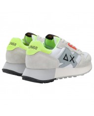 Sneaker Uomo Sun 68 Jaki 2.0 Fluo Δ X Suede Nylon Bianco