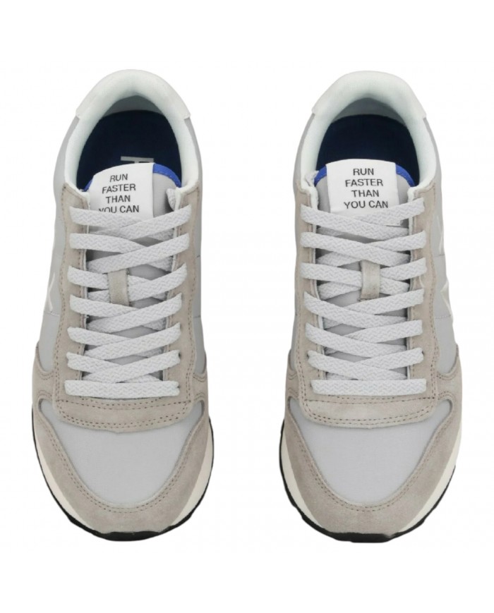 Sneaker Uomo Sun 68 Tom Solid Δ X Suede Nylon Grigio Chiaro