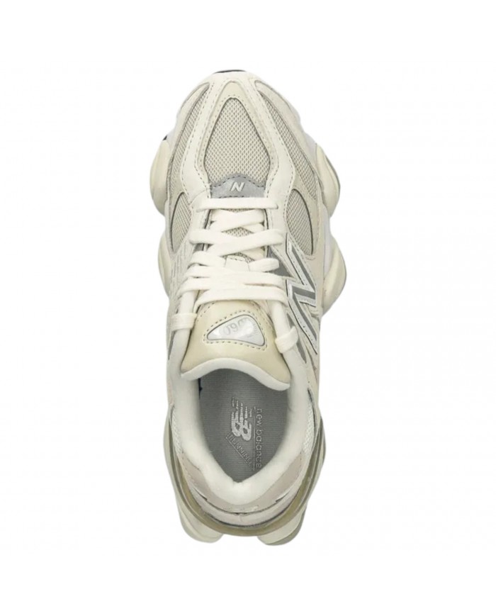 Sneakers Donna New Balance 9060 Mesh Leather Sea Salt Off White