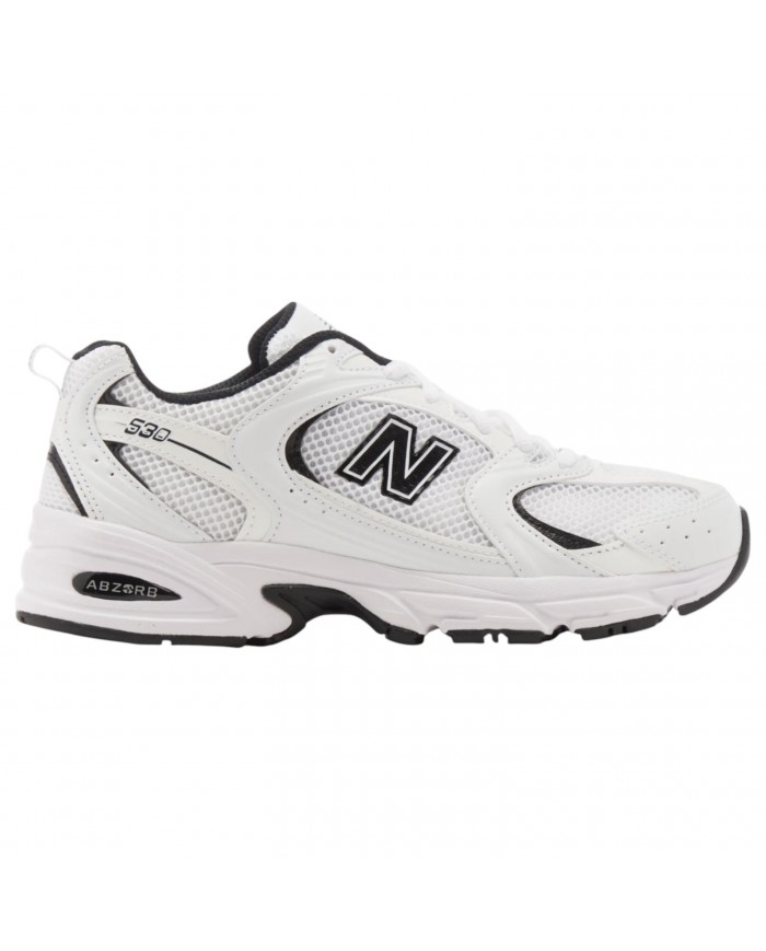 Sneakers Uomo New Balance Unisex 530 Mesh Leather White Black