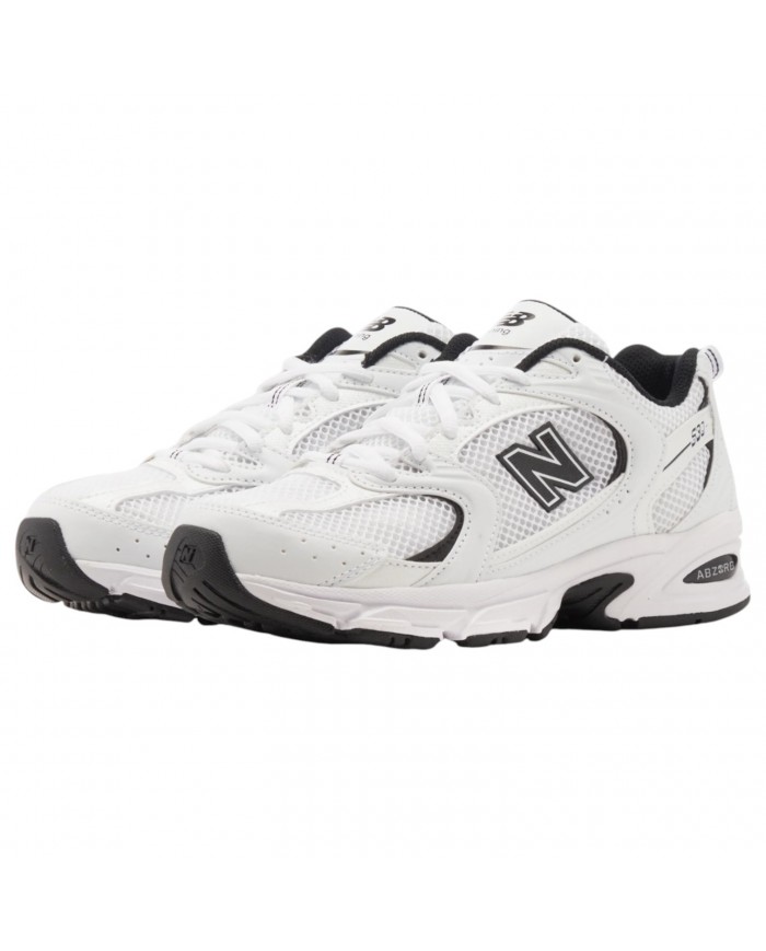 Sneakers Donna New Balance Unisex 530 Mesh Leather White Black